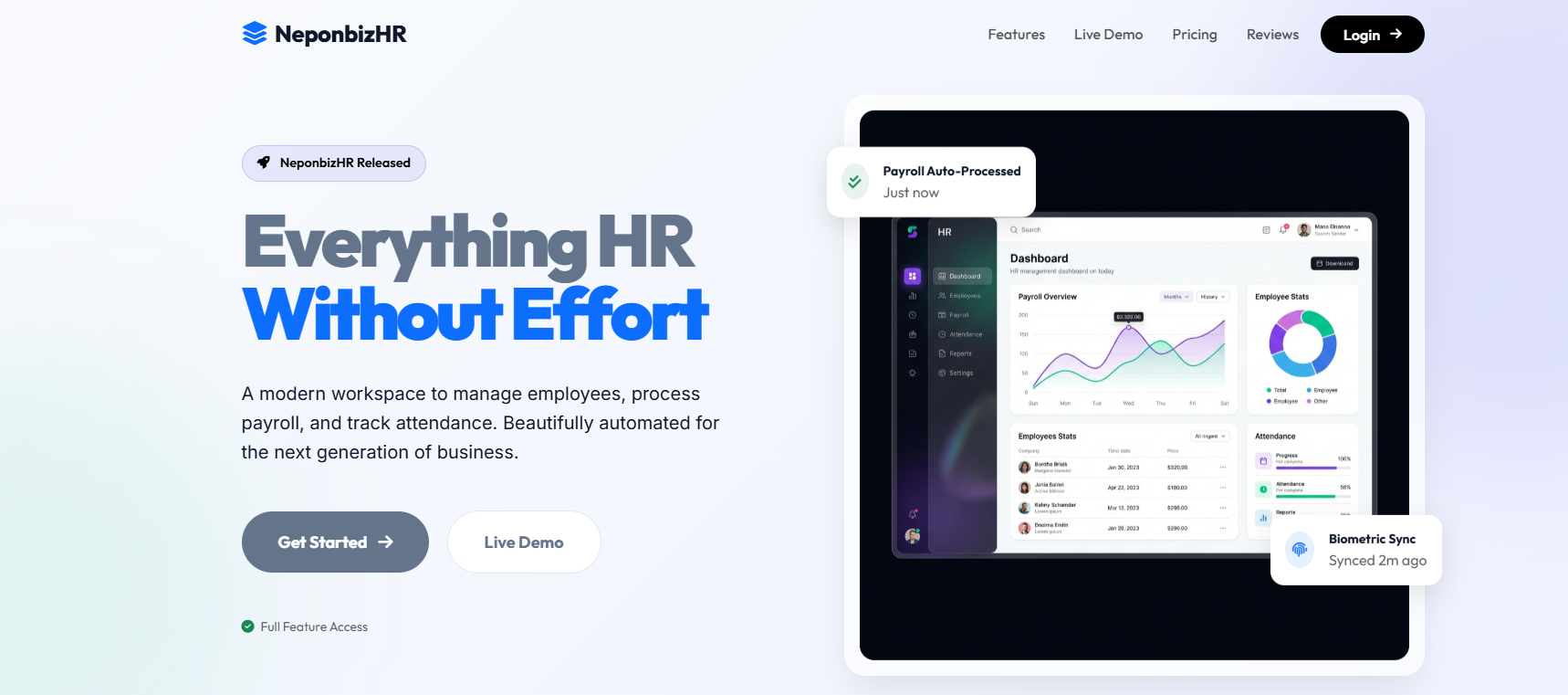 Neponbiz HR- SAAS Project for Complete Human Resource Management